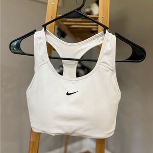 Nike White Dri-FIT Sports Bra, size M